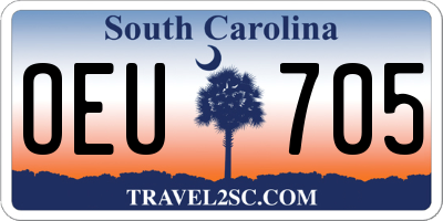 SC license plate OEU705