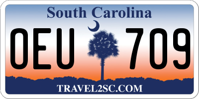 SC license plate OEU709