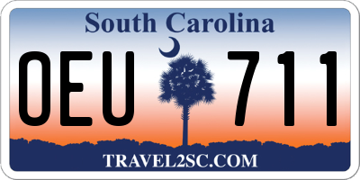 SC license plate OEU711