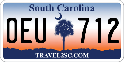SC license plate OEU712