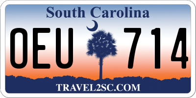 SC license plate OEU714
