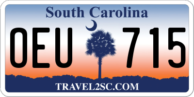 SC license plate OEU715