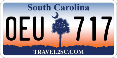 SC license plate OEU717
