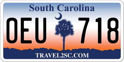 SC license plate OEU718