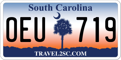 SC license plate OEU719