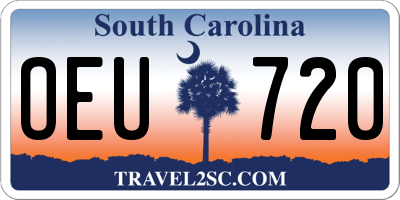 SC license plate OEU720