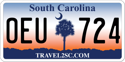 SC license plate OEU724
