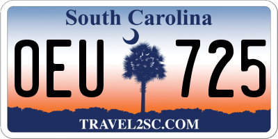 SC license plate OEU725