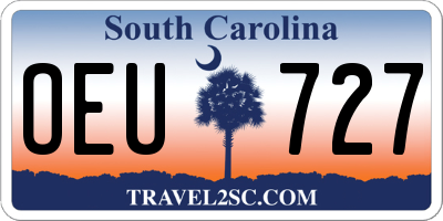 SC license plate OEU727
