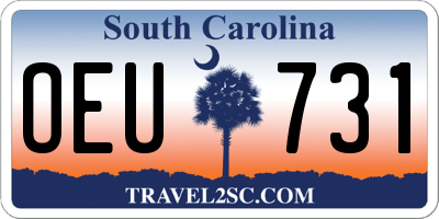 SC license plate OEU731