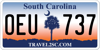 SC license plate OEU737