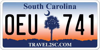 SC license plate OEU741