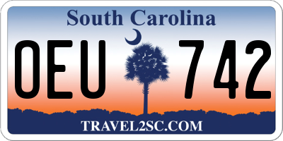 SC license plate OEU742