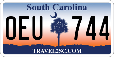 SC license plate OEU744