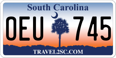 SC license plate OEU745