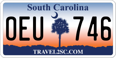SC license plate OEU746