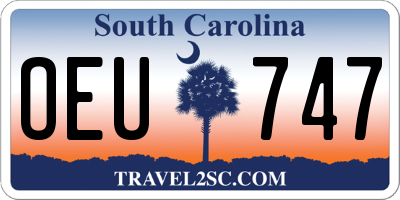 SC license plate OEU747