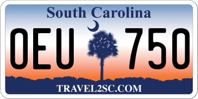 SC license plate OEU750