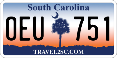 SC license plate OEU751