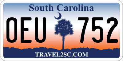 SC license plate OEU752