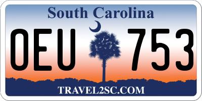 SC license plate OEU753