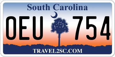 SC license plate OEU754