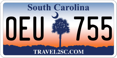 SC license plate OEU755