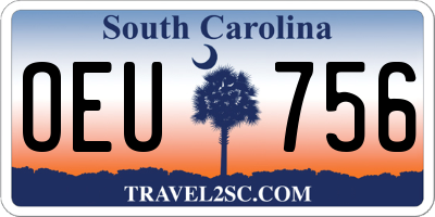 SC license plate OEU756