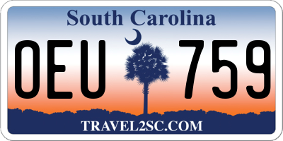 SC license plate OEU759