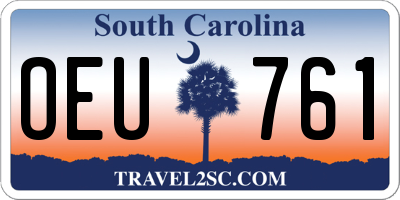 SC license plate OEU761