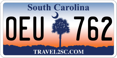 SC license plate OEU762