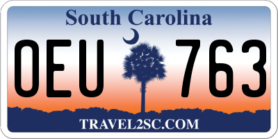 SC license plate OEU763