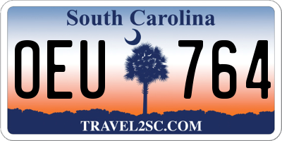 SC license plate OEU764