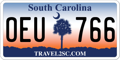 SC license plate OEU766