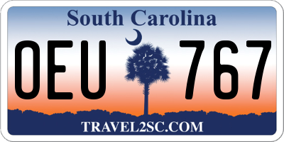 SC license plate OEU767