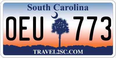 SC license plate OEU773