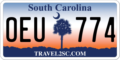 SC license plate OEU774