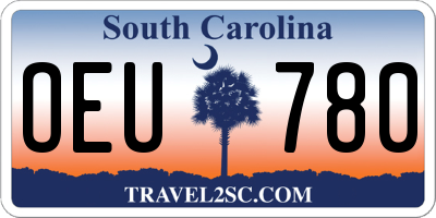 SC license plate OEU780