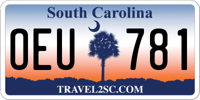 SC license plate OEU781