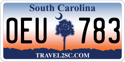 SC license plate OEU783