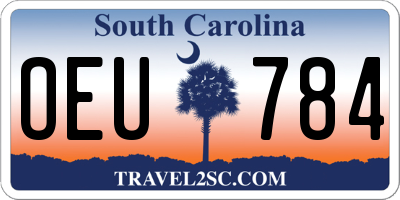 SC license plate OEU784