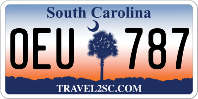 SC license plate OEU787