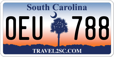 SC license plate OEU788