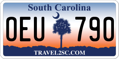 SC license plate OEU790
