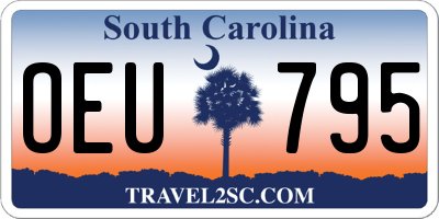 SC license plate OEU795