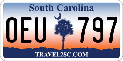 SC license plate OEU797