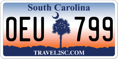 SC license plate OEU799