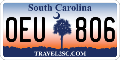 SC license plate OEU806