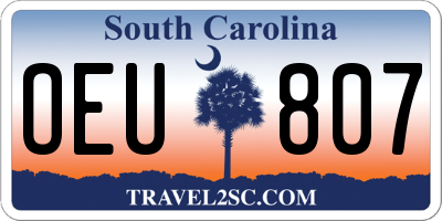 SC license plate OEU807