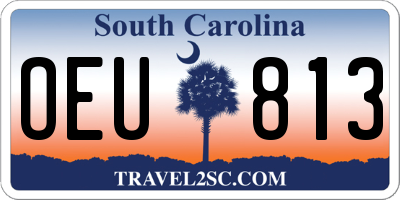 SC license plate OEU813